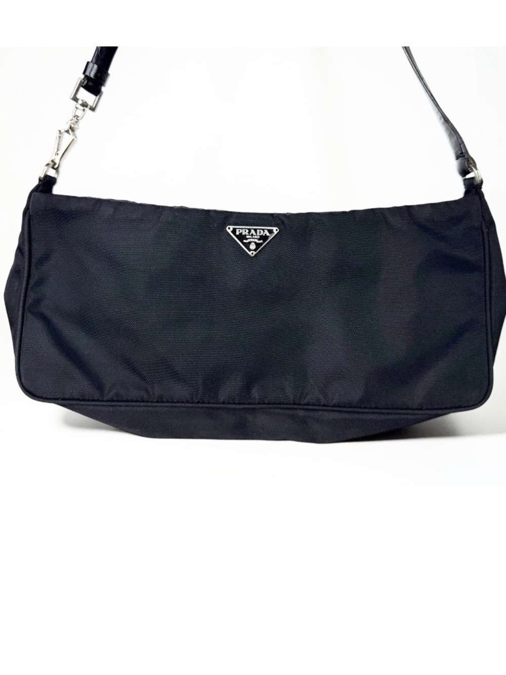 PRADA!⭐️RARE VINTAGE! Prada Black Clip Nylon and leather Bag! Offers welcome!